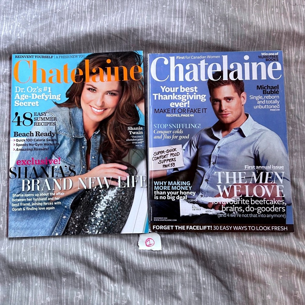 Magazine Lot Shania Twain June 2011 Michael Buble November "08 Canadian Y2K Musi